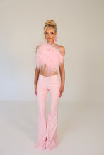 Load image into Gallery viewer, MADE TO ORDER: MAYBELLE Feather Top (Baby Pink)