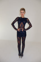 Load image into Gallery viewer, MADE TO ORDER: AURELIA Lace Leggings (Navy)