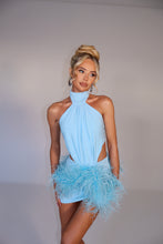 Load image into Gallery viewer, MADE TO ORDER: AZALEA Feather Skirt (Blue)