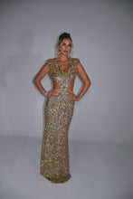 Load image into Gallery viewer, MADE TO ORDER: FLEUR Sequin Maxi Dress (Gold)
