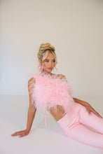 Load image into Gallery viewer, MADE TO ORDER: MAYBELLE Feather Top (Baby Pink)