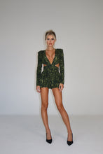 Load image into Gallery viewer, MADE TO ORDER: CECILIA Playsuit (Green Leopard)
