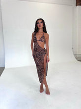 Load image into Gallery viewer, LUCINDA Leopard Bikini and Mesh Dress Cover-Up
