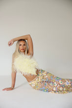 Load image into Gallery viewer, MADE TO ORDER: ELARA Sheer Sequin Maxi Skirt
