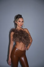 Load image into Gallery viewer, MADE TO ORDER: MAYBELLE Faux Leather Trousers (Brown)
