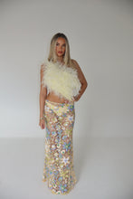 Load image into Gallery viewer, MADE TO ORDER: ELARA Sheer Sequin Maxi Skirt
