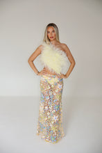 Load image into Gallery viewer, MADE TO ORDER: ELARA Sheer Sequin Maxi Skirt
