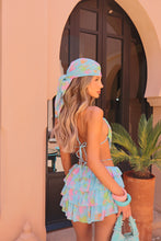 Load image into Gallery viewer, INSTOCK: CALISTA Shorts, Top and Headscarf (Blue Floral)
