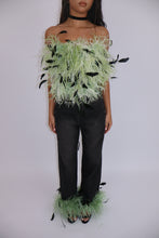 Load image into Gallery viewer, INSTOCK: MATILDA Jeans with Feathers (Green)
