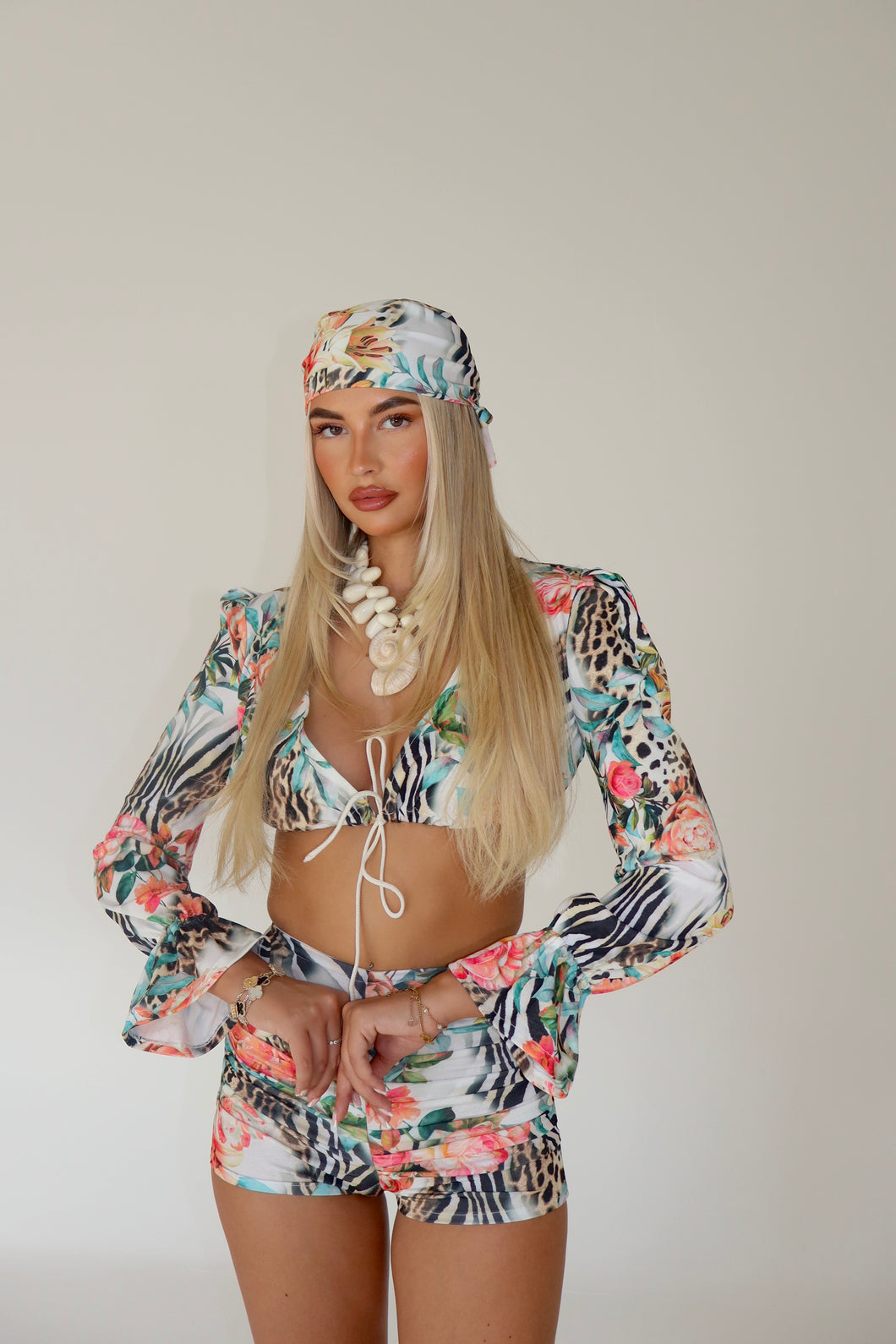 MADE TO ORDER: MABEL Top (Floral animal print)