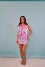 Load image into Gallery viewer, CHLOE Metallic Drape Dress
