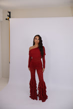 Load image into Gallery viewer, INSTOCK: CLARA Lace Trousers (Burgundy)
