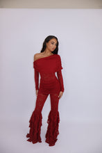 Load image into Gallery viewer, INSTOCK: CLARA Lace Trousers (Burgundy)
