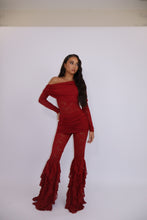 Load image into Gallery viewer, INSTOCK: CLARA Lace Trousers (Burgundy)
