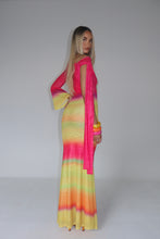 Load image into Gallery viewer, SUHANA Sunset Mesh Maxi Dress
