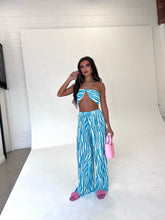 Load image into Gallery viewer, RANA Zebra Print Co-Ord Set (Blue/White)
