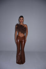 Load image into Gallery viewer, MADE TO ORDER: MAYBELLE Faux Leather Trousers (Brown)
