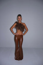 Load image into Gallery viewer, MADE TO ORDER: MAYBELLE Faux Leather Trousers (Brown)
