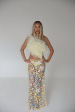 Load image into Gallery viewer, MADE TO ORDER: ELARA Sheer Sequin Maxi Skirt
