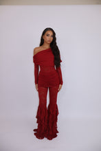 Load image into Gallery viewer, INSTOCK: CLARA Lace Trousers (Burgundy)
