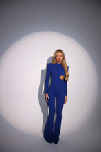 Load image into Gallery viewer, MADE TO ORDER: RILEY Padded Shoulder Jumpsuit (Blue)
