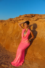 Load image into Gallery viewer, MADE TO ORDER: TALITA Sequin Maxi Skirt (Hot Pink)
