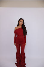 Load image into Gallery viewer, INSTOCK: CLARA Lace Trousers (Burgundy)
