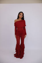 Load image into Gallery viewer, INSTOCK: CLARA Lace Trousers (Burgundy)
