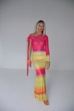 Load image into Gallery viewer, SUHANA Sunset Mesh Maxi Dress
