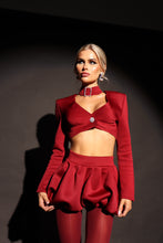 Load image into Gallery viewer, MADE TO ORDER: KAYLEE Cropped Blazer (Burgandy)
