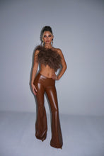 Load image into Gallery viewer, MADE TO ORDER: MAYBELLE Faux Leather Trousers (Brown)
