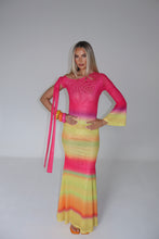 Load image into Gallery viewer, SUHANA Sunset Mesh Maxi Dress
