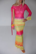 Load image into Gallery viewer, SUHANA Sunset Mesh Maxi Dress
