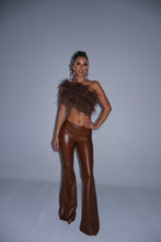 Load image into Gallery viewer, MADE TO ORDER: MAYBELLE Faux Leather Trousers (Brown)

