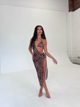 Load image into Gallery viewer, LUCINDA Leopard Bikini and Mesh Dress Cover-Up
