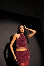 Load image into Gallery viewer, CALISTA Sequin Ruched Skirt
