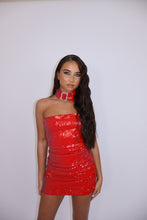 Load image into Gallery viewer, MADE TO ORDER: HARPER Sequin Choker (Red)

