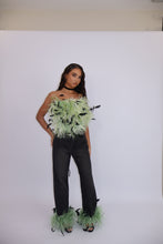 Load image into Gallery viewer, INSTOCK: MATILDA Jeans with Feathers (Green)
