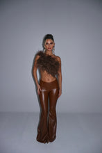 Load image into Gallery viewer, MADE TO ORDER: MAYBELLE Faux Leather Trousers (Brown)
