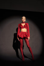 Load image into Gallery viewer, MADE TO ORDER: KAYLEE Cropped Blazer (Burgandy)
