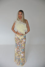 Load image into Gallery viewer, MADE TO ORDER: ELARA Sheer Sequin Maxi Skirt
