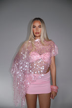 Load image into Gallery viewer, MADE TO ORDER: PARISA Sequin Poncho and twist bootube (Baby Pink)
