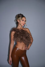 Load image into Gallery viewer, MADE TO ORDER: MAYBELLE Faux Leather Trousers (Brown)
