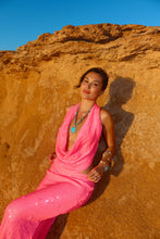 Load image into Gallery viewer, MADE TO ORDER: TALITA Sequin Maxi Skirt (Hot Pink)
