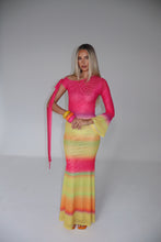 Load image into Gallery viewer, SUHANA Sunset Mesh Maxi Dress
