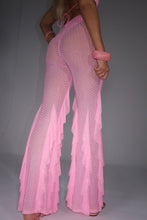 Load image into Gallery viewer, SOLARA Diamonte Mesh Trousers (Pink)
