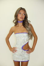 Load image into Gallery viewer, MADE TO ORDER: ZIOLETTA Sequin Dress and Choker (Grey Zebra)
