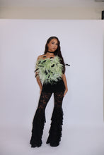 Load image into Gallery viewer, INSTOCK: LOLA Feather Corset Top (Green)
