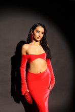 Load image into Gallery viewer, ODETTE Luxury Velvet Maxi Dress (Red)
