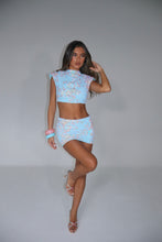 Load image into Gallery viewer, MADE TO ORDER: ORIANA Padded Shoulder Top (Baby Blue)
